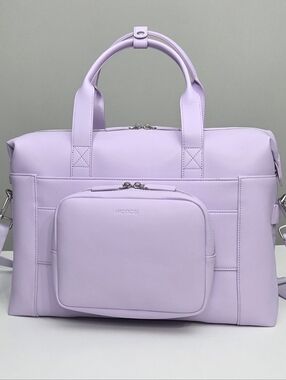 EXCELLENT RARE MONOS X MAGNOLIA BAKERY METRO DUFFEL WEEKENDER BAG - PURPLE ICING